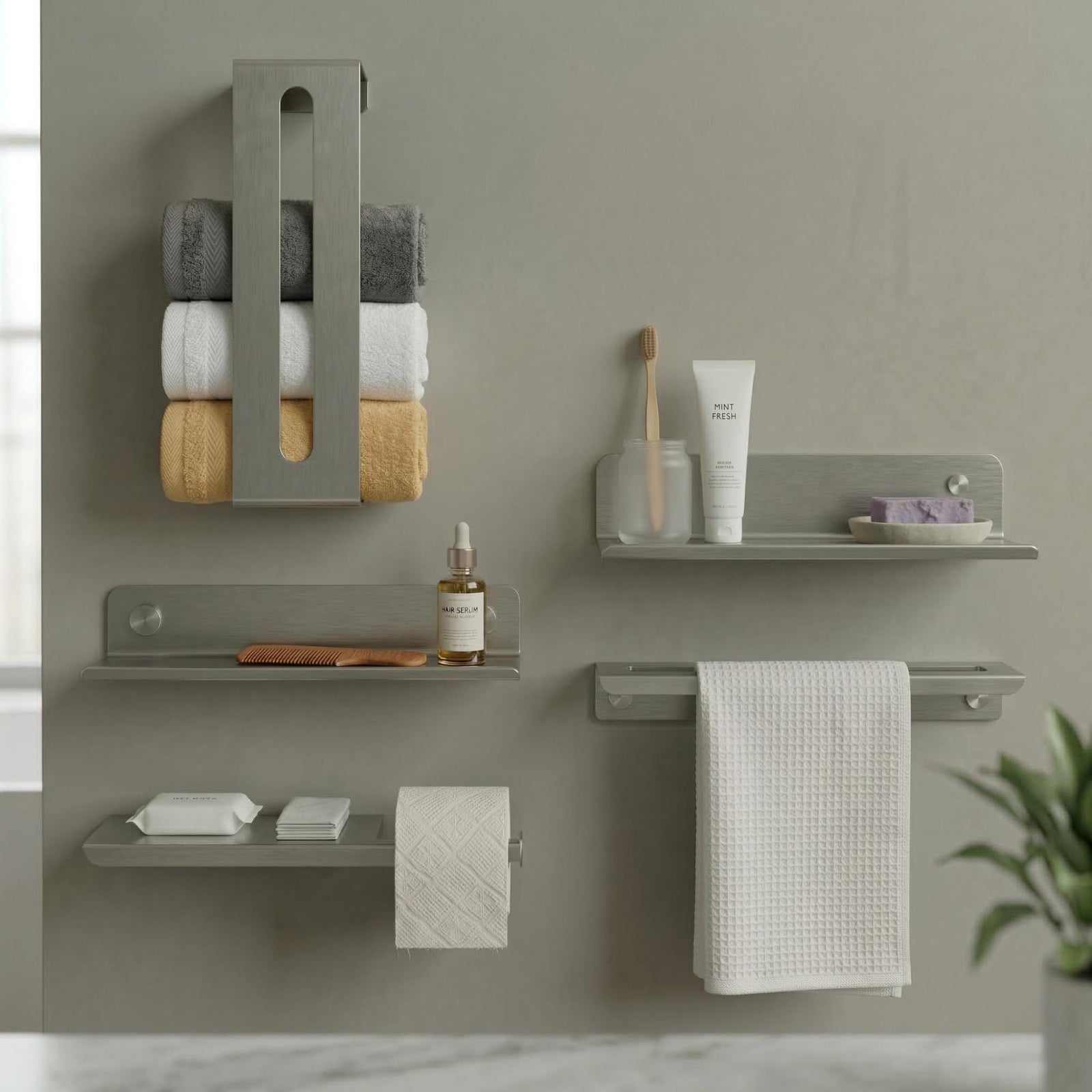 Wall-Mounted Bathroom Shelf - image 4