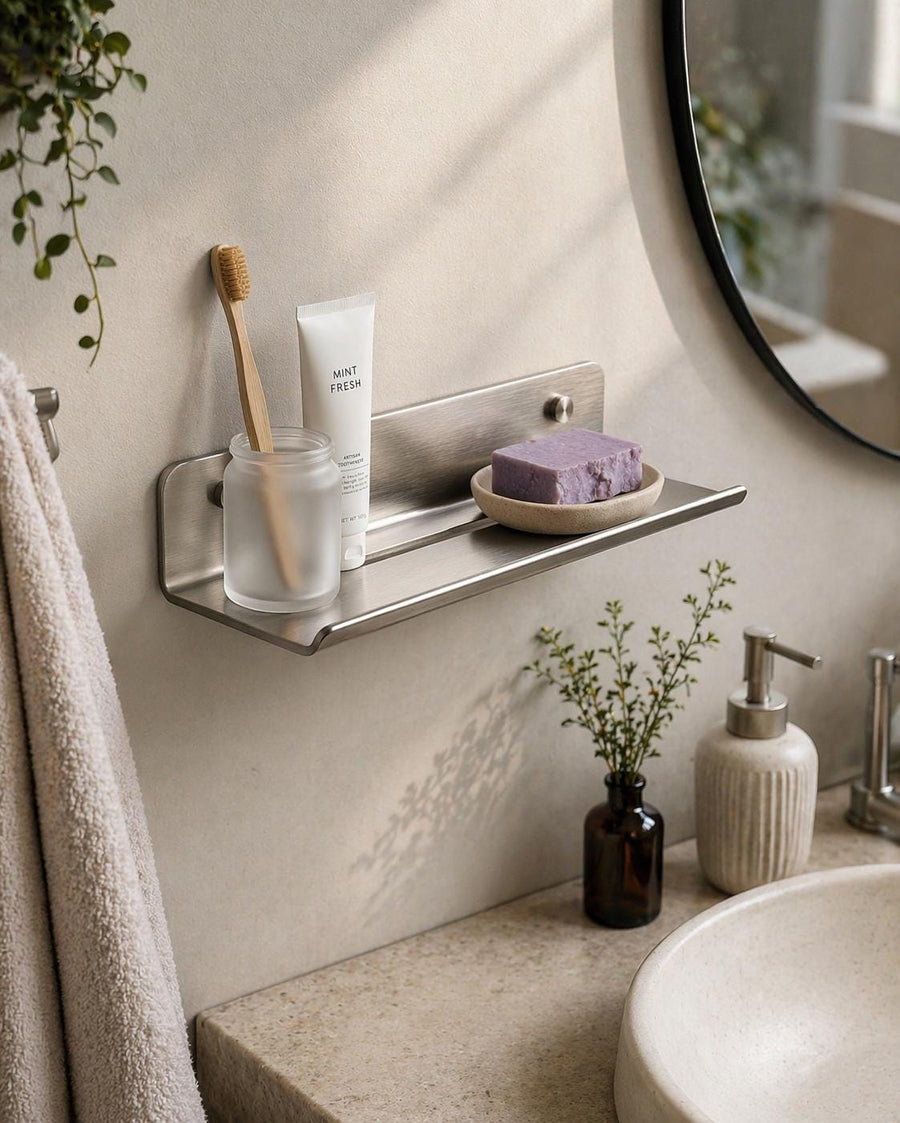 Wall-Mounted Bathroom Shelf - image 1