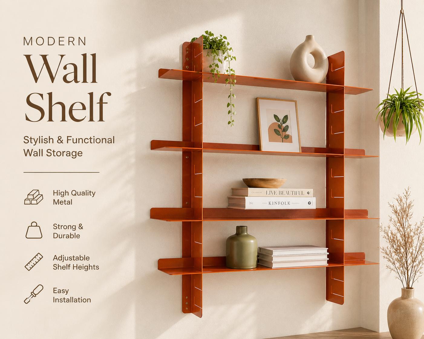 4-Tier Metal Wall Shelf - image 5