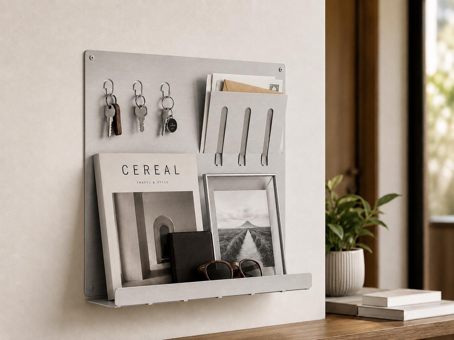Entryway Organizer with Key Hooks - image 1