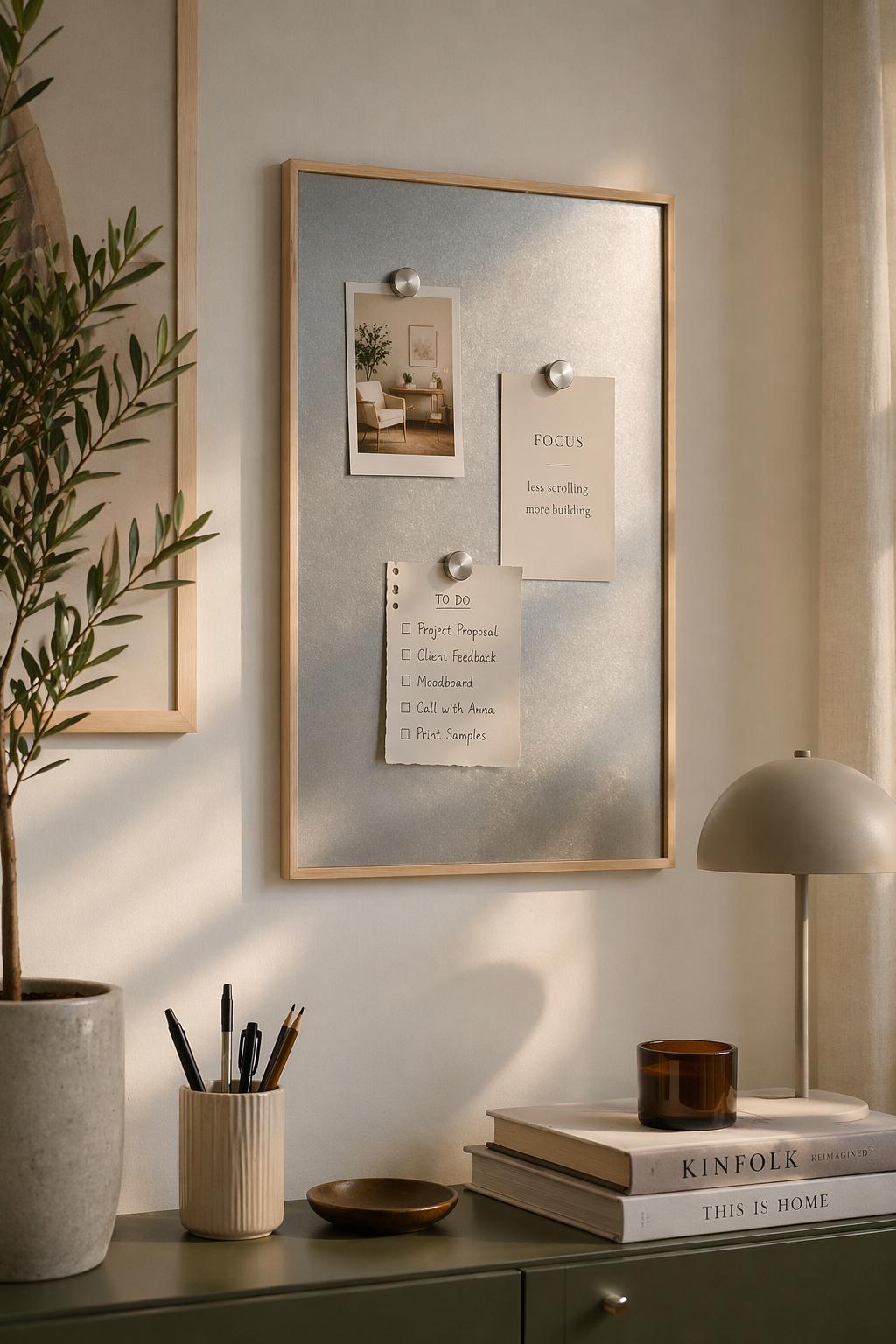 Framed Magnetic Memo Board - image 1