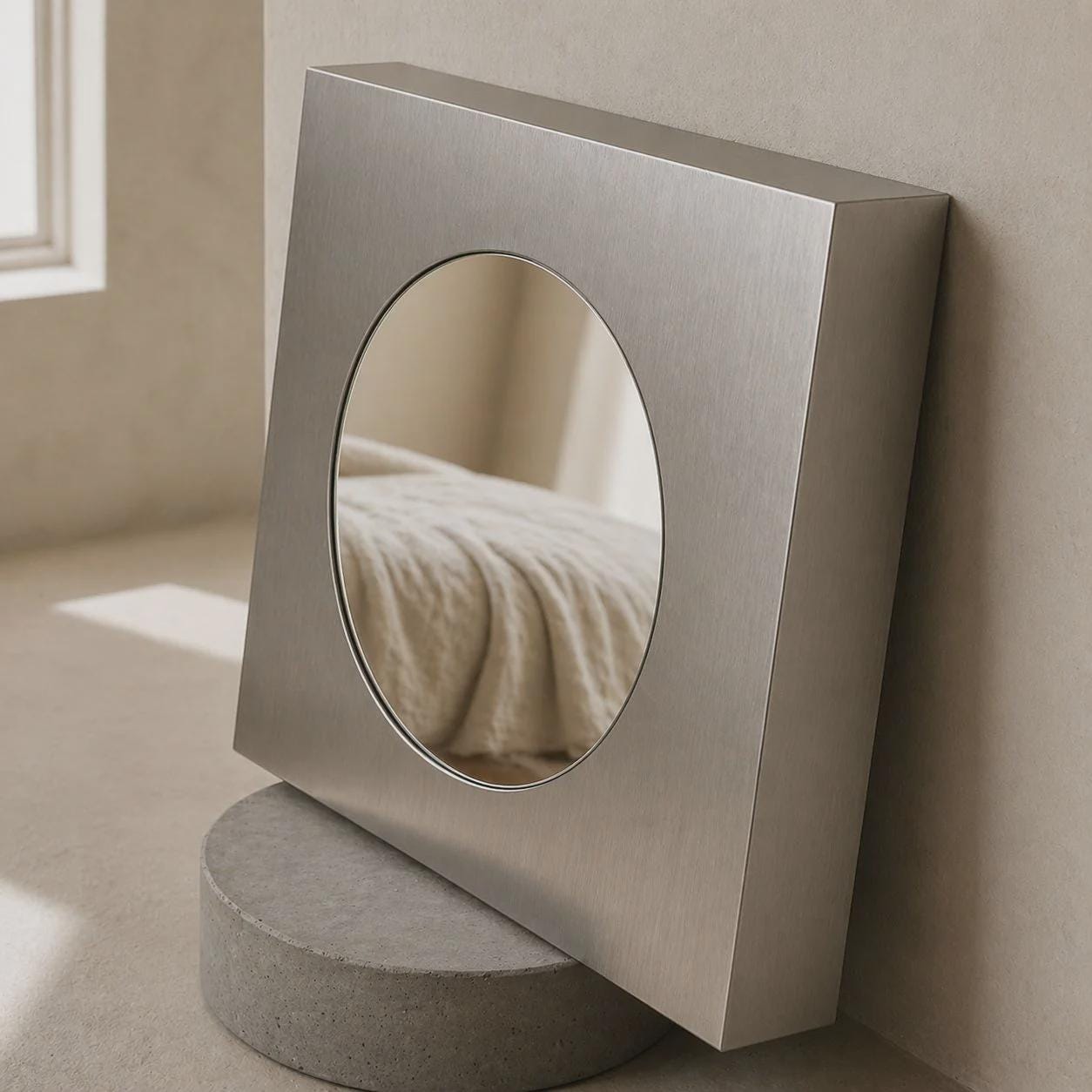 Square Metal Wall Mirror - image 1