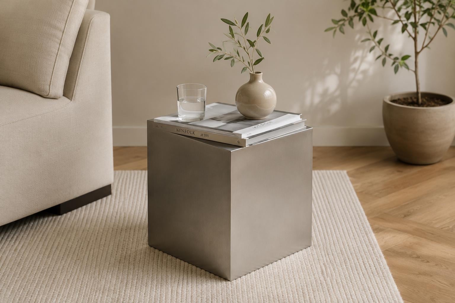 Metal Cube Side Table - image 4