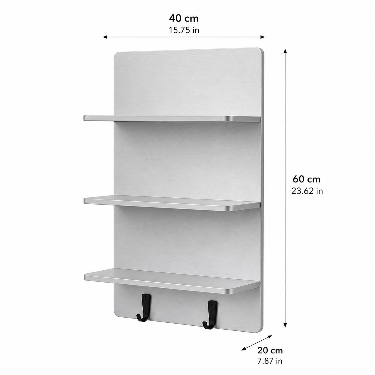 Wall Shelf with Key Hooks - image 8