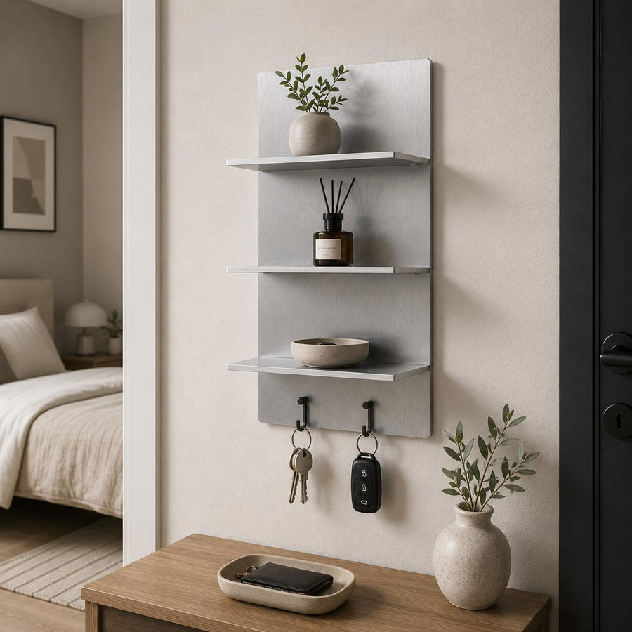 Wall Shelf with Key Hooks - image 1